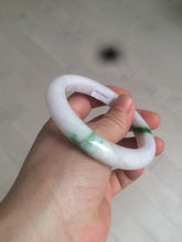 Load image into Gallery viewer, 57mm certified 100% natural sunny green/white/purple jadeite jade bangle AX92-5423