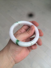 Load image into Gallery viewer, 57mm certified 100% natural sunny green/white/purple jadeite jade bangle AX92-5423