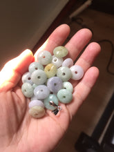 Load image into Gallery viewer, 14mm Type A 100% Natural white light green purple yellow Jadeite Jade abacus bead pendant group BP91 Add-on item