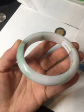 Load image into Gallery viewer, 52.2mm 100% natural certified sunny green/white(白底青) jadeite jade bangle BL34-5237