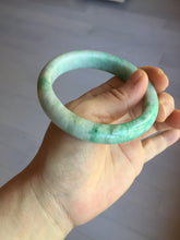Load image into Gallery viewer, 58.5mm Certified type A 100% Natural sunny green/white Jadeite bangle AY87-3471