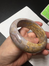 Load image into Gallery viewer, 57.8mm 100% natural red/orange/purple/pink chubby Sardonyx(战国红) bangle SY72