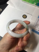 Load image into Gallery viewer, 52.2mm 100% natural certified sunny green/white(白底青) jadeite jade bangle BL34-5237
