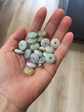 Load image into Gallery viewer, 14mm Type A 100% Natural white light green purple yellow Jadeite Jade abacus bead pendant group BP91 Add-on item