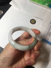Load image into Gallery viewer, 52.2mm 100% natural certified sunny green/white(白底青) jadeite jade bangle BL34-5237