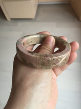 Load image into Gallery viewer, 53mm 100% natural pink/black time series(时光系列) square style rose stone (Rhodonite)square bangle XY103