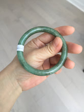 Load image into Gallery viewer, 55.5mm Certified 100% natural Type A dark green/brown round cut jadeite jade bangle BM10-5373