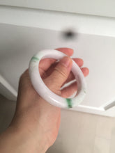 Load image into Gallery viewer, 57mm certified 100% natural sunny green/white/purple jadeite jade bangle AX92-5423