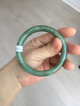Load image into Gallery viewer, 55.5mm Certified 100% natural Type A dark green/brown round cut jadeite jade bangle BM10-5373
