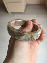 Load image into Gallery viewer, 53mm 100% natural pink/black time series(时光系列) square style rose stone (Rhodonite)square bangle XY103