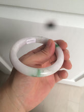Load image into Gallery viewer, 57mm certified 100% natural sunny green/white/purple jadeite jade bangle AX92-5423