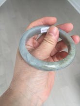 Load image into Gallery viewer, 57mm Certificated 100% natural type A light green/gray/black jadeite jade bangle BP53-5969