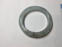 Load image into Gallery viewer, 54.5mm 100% natural type A icy watery light green/brown/black ice river with seaweed jadeite jade bangle Y154-5248