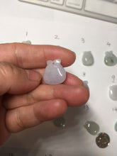 Load image into Gallery viewer, 100% Natural light green/white/purple Jadeite Jade money bag bead pendant group F153