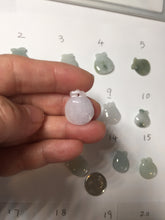 Load image into Gallery viewer, 100% Natural light green/white/purple Jadeite Jade money bag bead pendant group F153