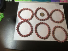 Load image into Gallery viewer, 8-8.3mm 100% natural pink rose stone (Rhodonite) bracelet XY65