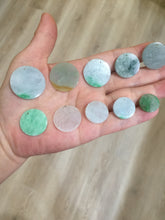 Load image into Gallery viewer, 100% Natural type A sunny green/yellow round Jadeite Jade safe and sound pendant group BP94