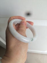 Load image into Gallery viewer, 58.9mm Certified Type A 100% Natural white/green/light purple Jadeite Jade bangle AZ23-5073