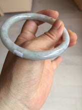 Load image into Gallery viewer, 58.9mm certified 100% natural type A light green/purple/yellow(Fu Lu SHOU) slim round cut jadeite jade bangle BN45-3116