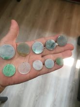 Load image into Gallery viewer, 100% Natural type A sunny green/yellow round Jadeite Jade safe and sound pendant group BP94