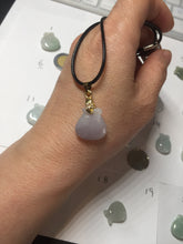 Load image into Gallery viewer, 100% Natural light green/white/purple Jadeite Jade money bag bead pendant group F153