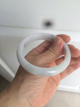 Load image into Gallery viewer, 58.9mm Certified Type A 100% Natural white/green/light purple Jadeite Jade bangle AZ23-5073