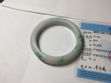 Load image into Gallery viewer, 56.5mm certified Type A 100% Natural sunny green/purple/white(白底青) Jadeite Jade bangle BF141-4072