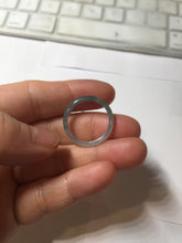 Load image into Gallery viewer, 17.9mm size 7 3/4 100% natural type A icy watery green/blue/purple slim style Guatemala slim jadeite jade band ring group PA217
