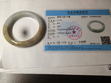 Load image into Gallery viewer, 55.5 mm Certified type A 100% Natural green/yellow/light purple with red floating flowers Jadeite bangle AZ84-1645