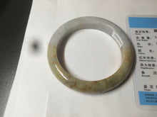 Load image into Gallery viewer, 55.5 mm Certified type A 100% Natural green/yellow/light purple with red floating flowers Jadeite bangle AZ84-1645