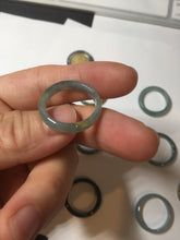 Load image into Gallery viewer, 17.9mm 7 3/4 100% natural type A icy watery green/blue Guatemala jadeite jade band ring group BP76