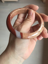 Load image into Gallery viewer, 58mm 100% natural red jasper stone(红碧玉,鸡血石) bangle XY105