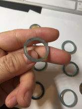 Load image into Gallery viewer, 17.9mm 7 3/4 100% natural type A icy watery green/blue Guatemala jadeite jade band ring group BP76