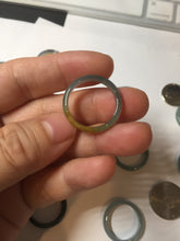 Load image into Gallery viewer, 17.9mm 7 3/4 100% natural type A icy watery green/blue Guatemala jadeite jade band ring group BP76