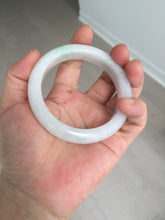 Load image into Gallery viewer, 56.6mm certified 100% natural Type A icy watery light green/white jadeite jade bangle BP52-3872