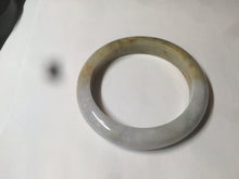 Load image into Gallery viewer, 55.5 mm Certified type A 100% Natural green/yellow/light purple with red floating flowers Jadeite bangle AZ84-1645