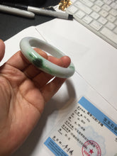 Load image into Gallery viewer, 56.5mm certified Type A 100% Natural sunny green/purple/white(白底青) Jadeite Jade bangle BF141-4072