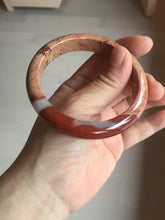 Load image into Gallery viewer, 58mm 100% natural red jasper stone(红碧玉,鸡血石) bangle XY105