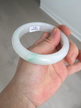 Load image into Gallery viewer, 56.6mm certified 100% natural Type A icy watery light green/white jadeite jade bangle BP52-3872