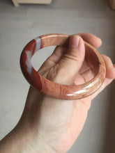 Load image into Gallery viewer, 58mm 100% natural red jasper stone(红碧玉,鸡血石) bangle XY105