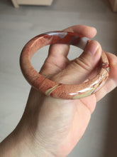 Load image into Gallery viewer, 58mm 100% natural red jasper stone(红碧玉,鸡血石) bangle XY105