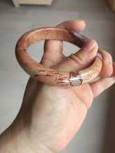 Load image into Gallery viewer, 58mm 100% natural red jasper stone(红碧玉,鸡血石) bangle XY105