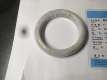 Load image into Gallery viewer, 55.6 mm Certified type A 100% Natural green/yellow/light purple with red floating flowers Jadeite bangle AZ85-1630