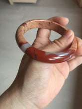 Load image into Gallery viewer, 58mm 100% natural red jasper stone(红碧玉,鸡血石) bangle XY105