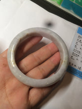 Load image into Gallery viewer, 55.6 mm Certified type A 100% Natural green/yellow/light purple with red floating flowers Jadeite bangle AZ85-1630