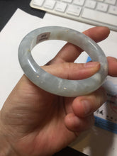 Load image into Gallery viewer, 55mm 100% natural type A icy watery light green yellow jadeite jade bangle Y155-5249