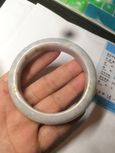 Load image into Gallery viewer, 55.6 mm Certified type A 100% Natural green/yellow/light purple with red floating flowers Jadeite bangle AZ85-1630