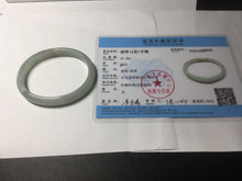 Load image into Gallery viewer, 50.5mm certified Type A 100% Natural icy watery light green red oval Jadeite Jade bangle BQ6-3800