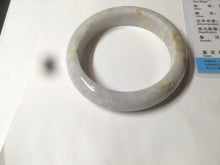 Load image into Gallery viewer, 55.6 mm Certified type A 100% Natural green/yellow/light purple with red floating flowers Jadeite bangle AZ85-1630