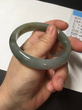 Load image into Gallery viewer, 55.8mm Certified 100% natural Type A oily dark green/gray/black jadeite jade bangle BN32-8086